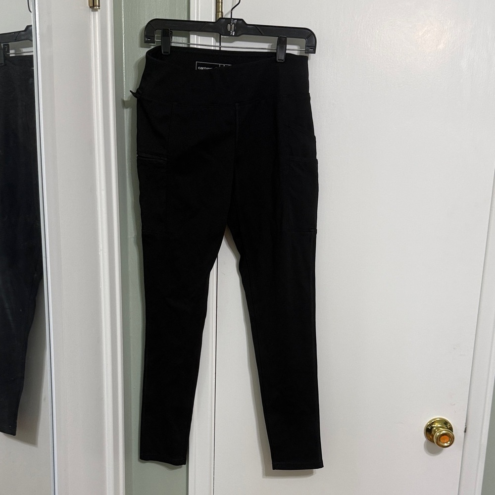 Carhartt Black Women's Cargo Stretch Fitted Pants